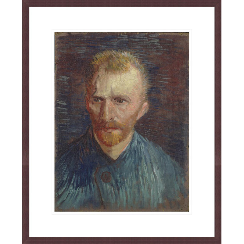 Autoportrait par Vincent van Gogh, impression par estampe numérique encadrée, H 21,75 po x l 17,75 po