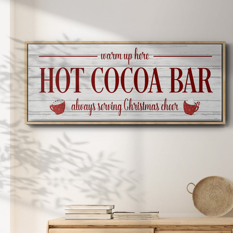 Hot Cocoa Bar - toile encadrée, H 20 po x l 50 po