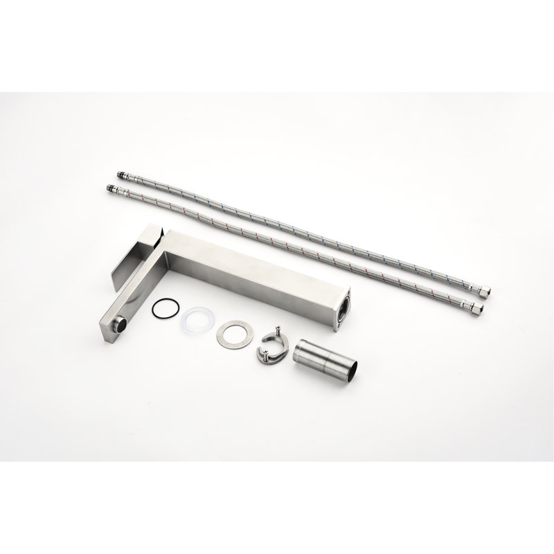 Robinet de lavabo de salle de bain en nickel brossé, fixation à un trou, acier inoxydable, surface de corrosion, robinet à jet d'eau doux en nickel, fixation, débit calme