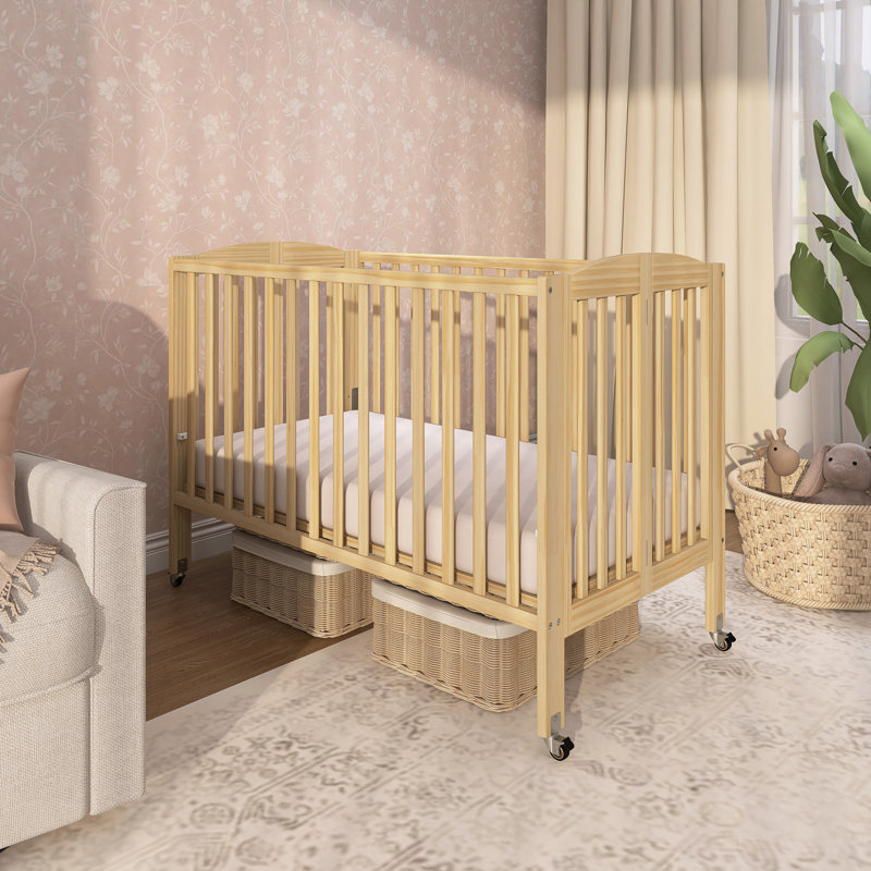 Lit de bébé convertible 2 en 1 standard, Naturel