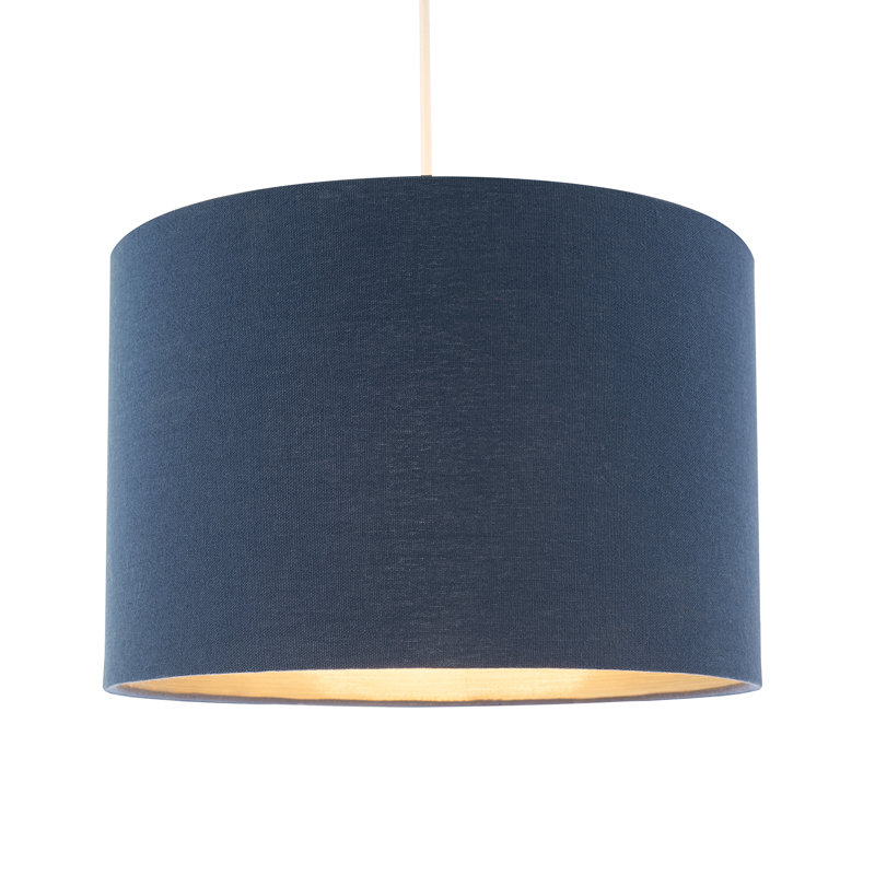 Sleek Lamp Shade In Linen Fabric With Bronze Resin Inner By, Navy