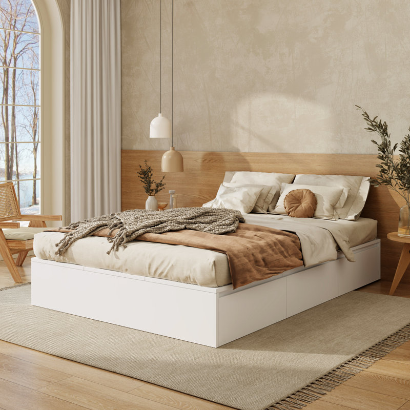 Solid Wood Storage Bed