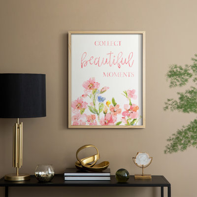 «Beautiful Moments», reproduction encadrée - bois massif