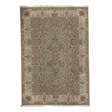 Hand-Knotted High-Quality Light Green and Ivory Area Rug