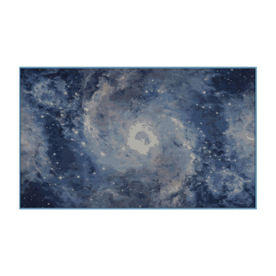 Tapis bleu soyeux et moelleux