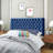 Tufted Upholstered Queen Size Bed Headboard In Modern Button Design, Adjustable Solid Wood Head Board, Solid Wood Head Board With Durable Metal Legs In Bedroom