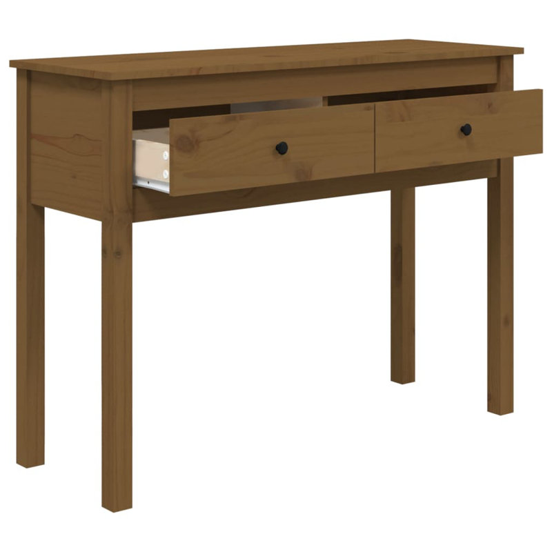 Wightman 100Cm Solid Wood Console Table, 75 H x 75 W x 35 D, Brown