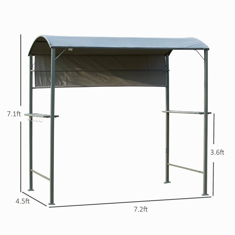 Auvent pour barbecue avec auvent latéral