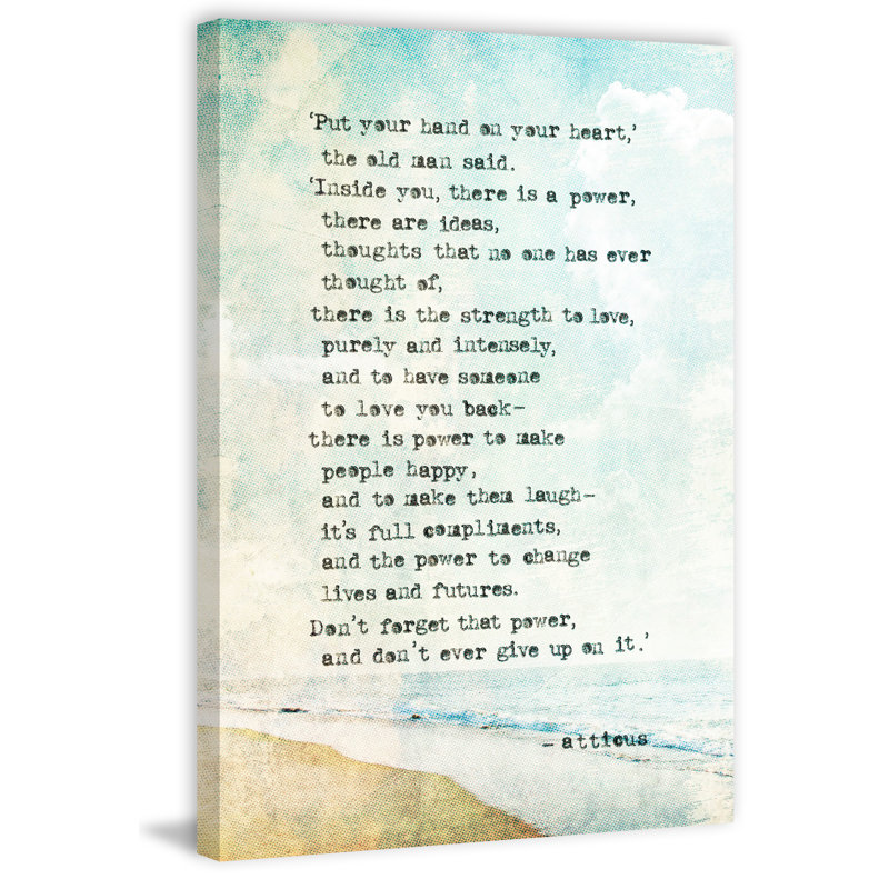 Reproduction d’art textuel sur toile, "not ever give up" par Marmont Hill, H 24 po x l 16 po x P 1,5 po