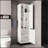 Stanton Tall Storage Cabinet With Two Doors And Three Open Shelves, White
