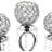 3 Arms Crystal Candle Holders Bowls Tealight Candelabras Candlestick Candle Stand Ornaments(Silver)