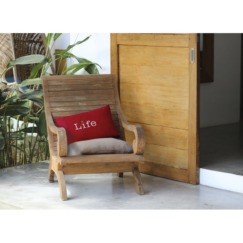  Housse et insert de coussin rectangulaire d'extérieur Life + Ball, Rouge