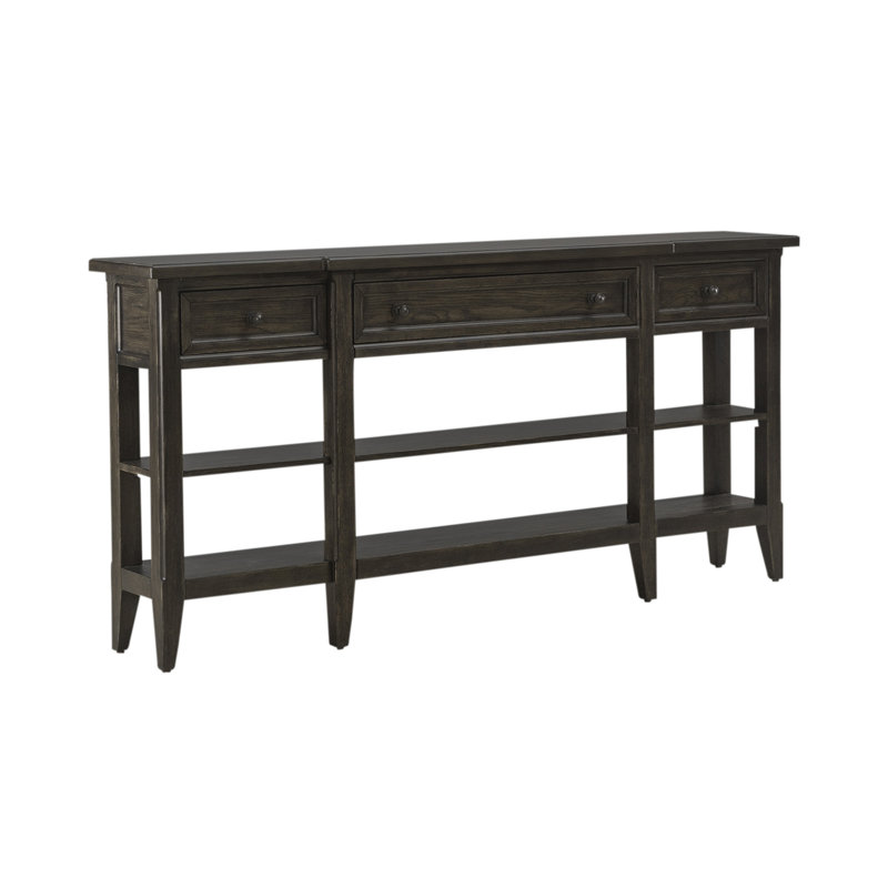 Trelawny 74'' Hall Console Table w/ Open Shelves