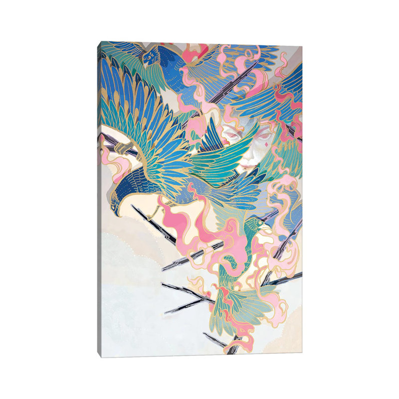 «Secret Weapon» par Sija Hong - reproduction d'art, Toile tendue, Pas de tapis, H 40 po x l 26 po x P 1,5 po