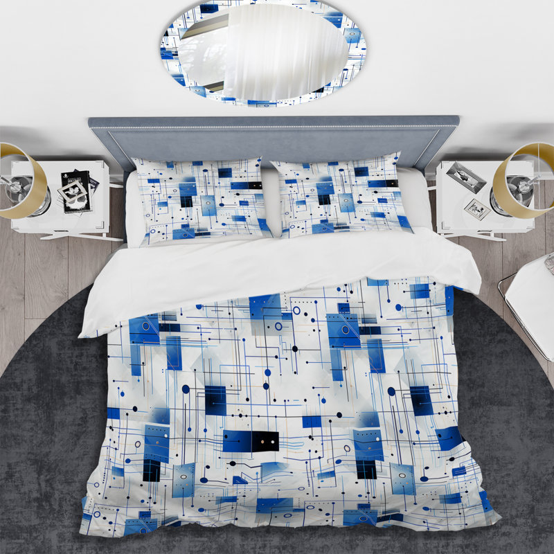 Ensemble de housse de couette Julisia, Housse de couette simple + 1 taie décorative stan