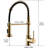 Commercial Black And Gold Kitchen Sink Faucet With Pull-Down - Long-Lasting Functionality, Easy To Operate Water Flow Control, Efficient Spray Mode In Leak- Operation, Clean Finish, Versatile Settings