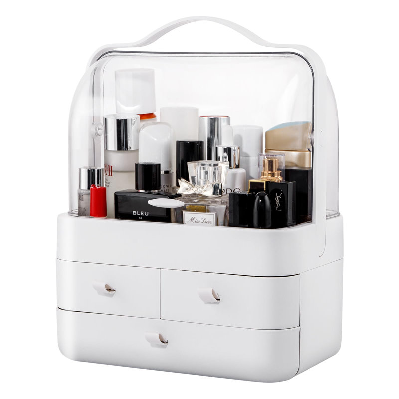 Boîte de rangement pour cosmétiques avec couvercle
