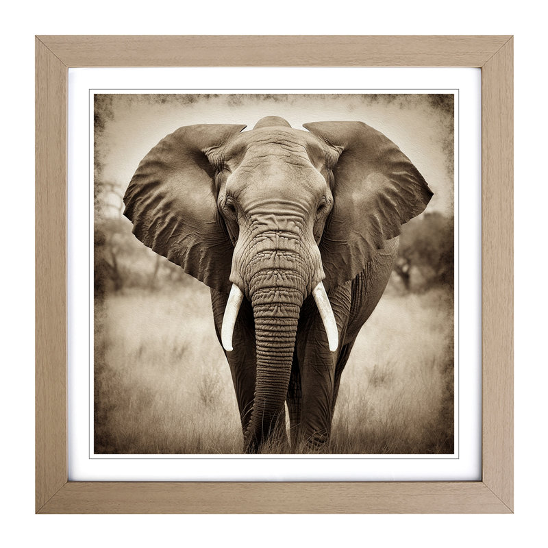 Single Picture Frame Print on Wood, Oak