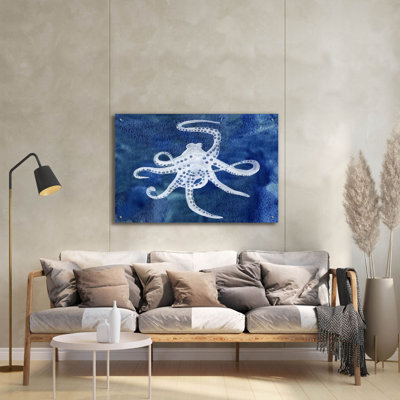  «Céphalopode 2» par Alicia Ludwig, art mural en verre acrylique, 36 po x 24 po
