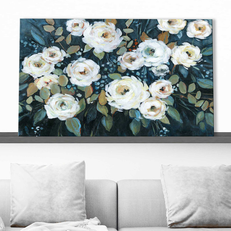 Moonlit Garden I par - Peinture, Toile tendue, H 36 po x l 60 po x P 1,5 po