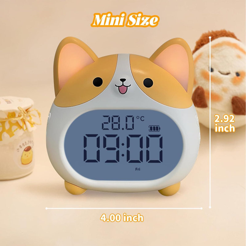 Digital Electric Alarm Tabletop Clock Yellow