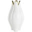 Vase décoratif en forme de tulipe dimensionnelle en céramique avec rebord doré métallique Joseildo-1985120717