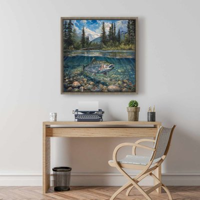 Up close - Turquoise Framed Canvas for Home Decor | Art