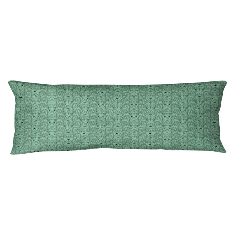 Katelyn Elizabeth Damask Reversible Throw Pillow, Poly Fill, Plush Fleece, Green