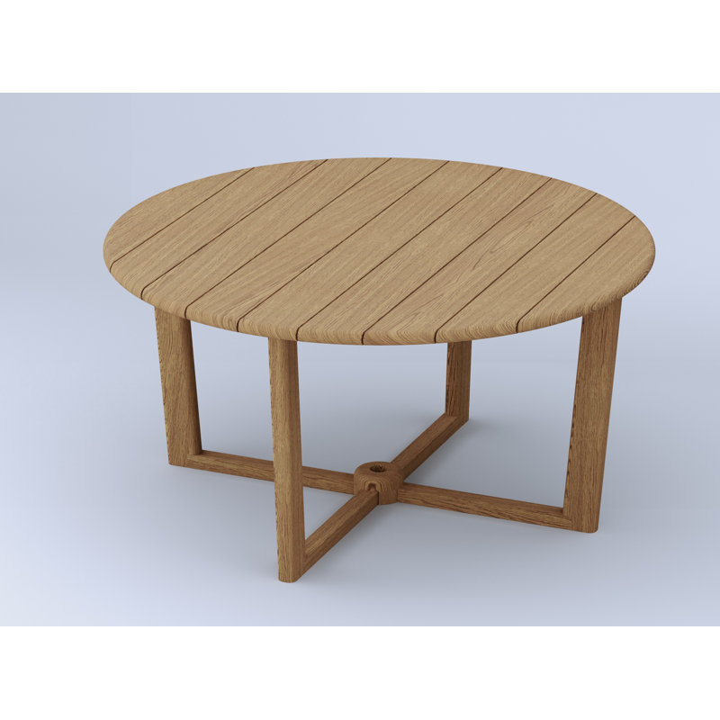 6 Seats 7 Pcs Grade-A Teak Wood Dining Set: 60" Sema Round Table And 6 Akyee Arm Chairs #11AK3406, 4