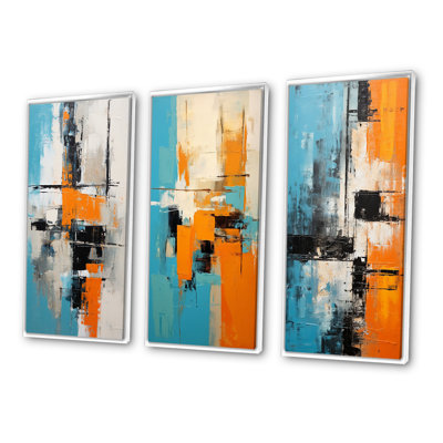 «Cubist Visions Deconstrstruction Minimalisme III», ensemble de 3 impressions