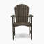 Chaises de salle à manger Adirondack en bois d'acacia (ensemble de 2), finition grise