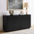 64" Modern Fluted Sideboard Buffet Cabinet - Grey Oak Storage Credenza-50076384