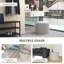 Table basse ronde avec repose-pieds avec plateau rabattable, gris