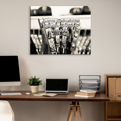 Citation artistique «Un vrai bien-être vous suit comme une ombre». Toile tendue par By Cifar Gallery