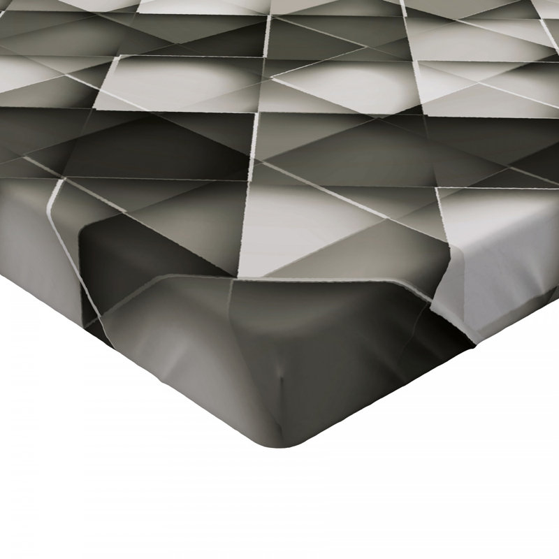 Microfiber Geometric Fitted Sheet, Full/Double Fitted Sheet