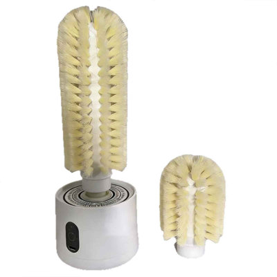 Brosse rotative à coupelle pour bouteilles d'eau