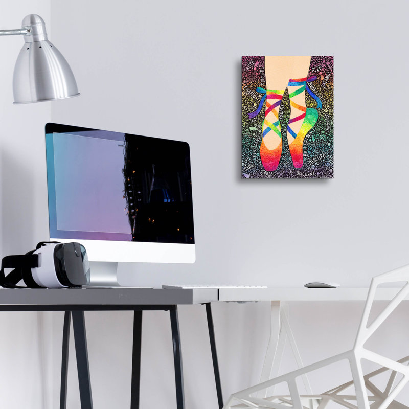 Art mural en verre acrylique Rainbow Ballet, H 16 po x l 12 po x P 0,13 po
