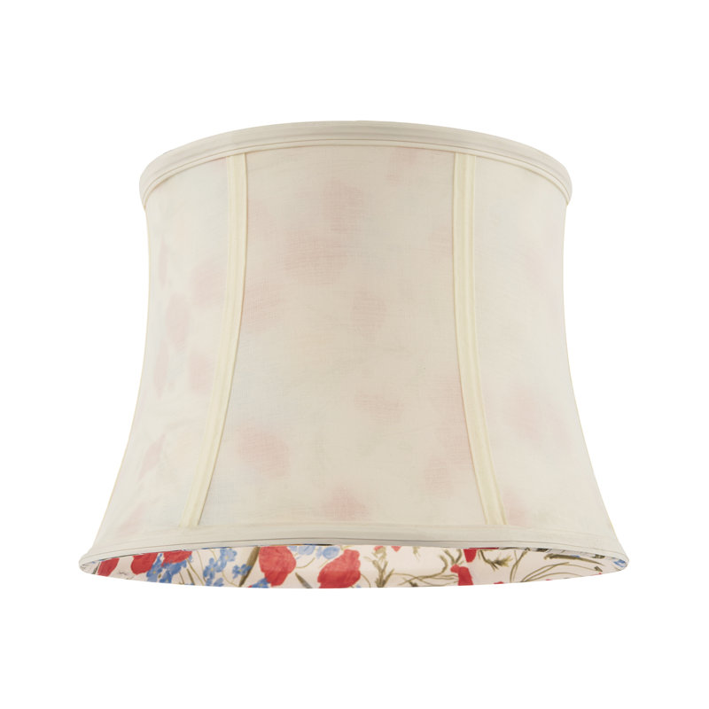 22cm H Fabric Drum Lamp Shade ( No Direct Attachment Method ) in White