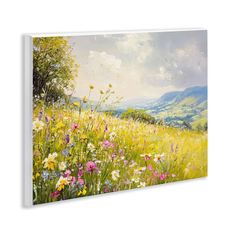 Plaque murale Scenic Wildflower Hill, design par LSR Creative Studio