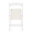 Chaise pliante rembourrée, peu encombrante, facile à transporter, 4 pièces, coussin beige / tablette blanche, salle à manger