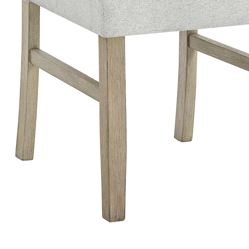 Chaises d'appoint en tissu gris au fini chêne - de 2, largeur de siège de 18,5 po, profondeur de l'ensemble de 40 po
