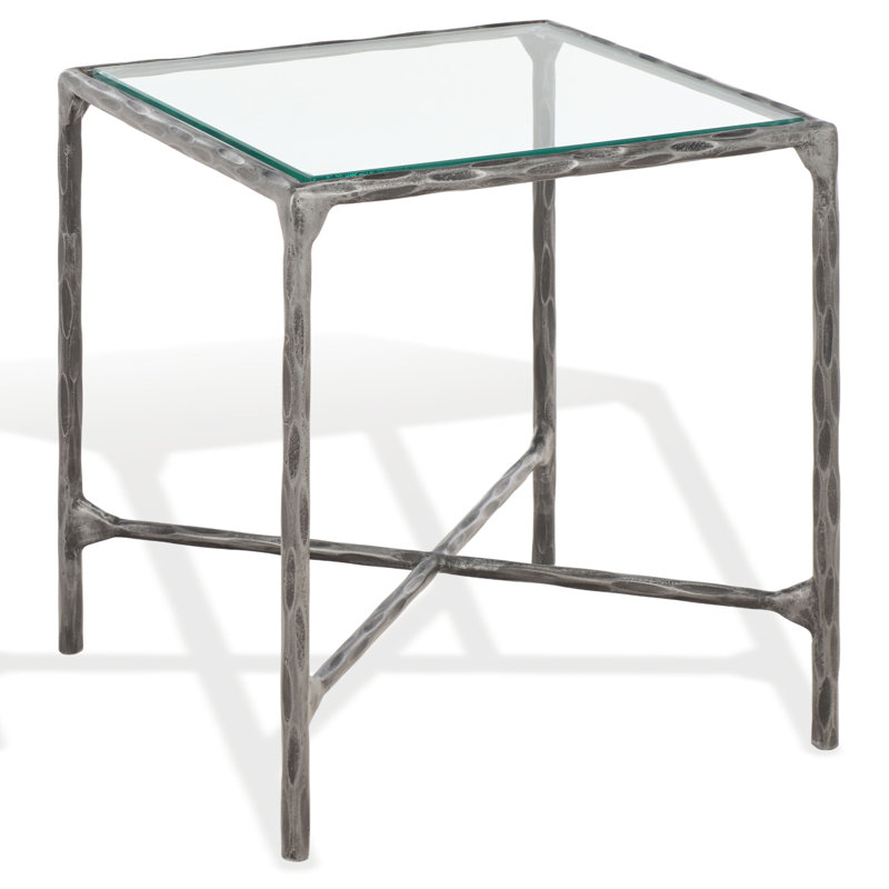 Table de bout Evelynn, Argent argent, Clair