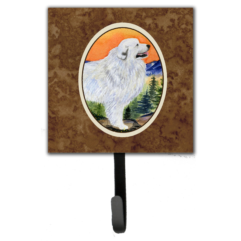 Porte-laisse et crochet mural great pyrenees