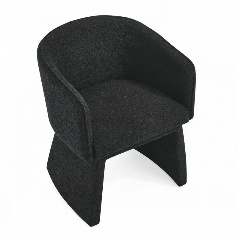 Tallu Upholstered Accent Chair, Black Fabric
