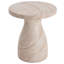 Table d'appoint élégante et légère en béton de travertin pour l'intérieur et l'extérieur, multifonctionnelle et durable