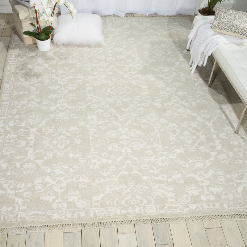 Colman Wool Floral Indoor Rug, Rectangle 5'6" x 8'