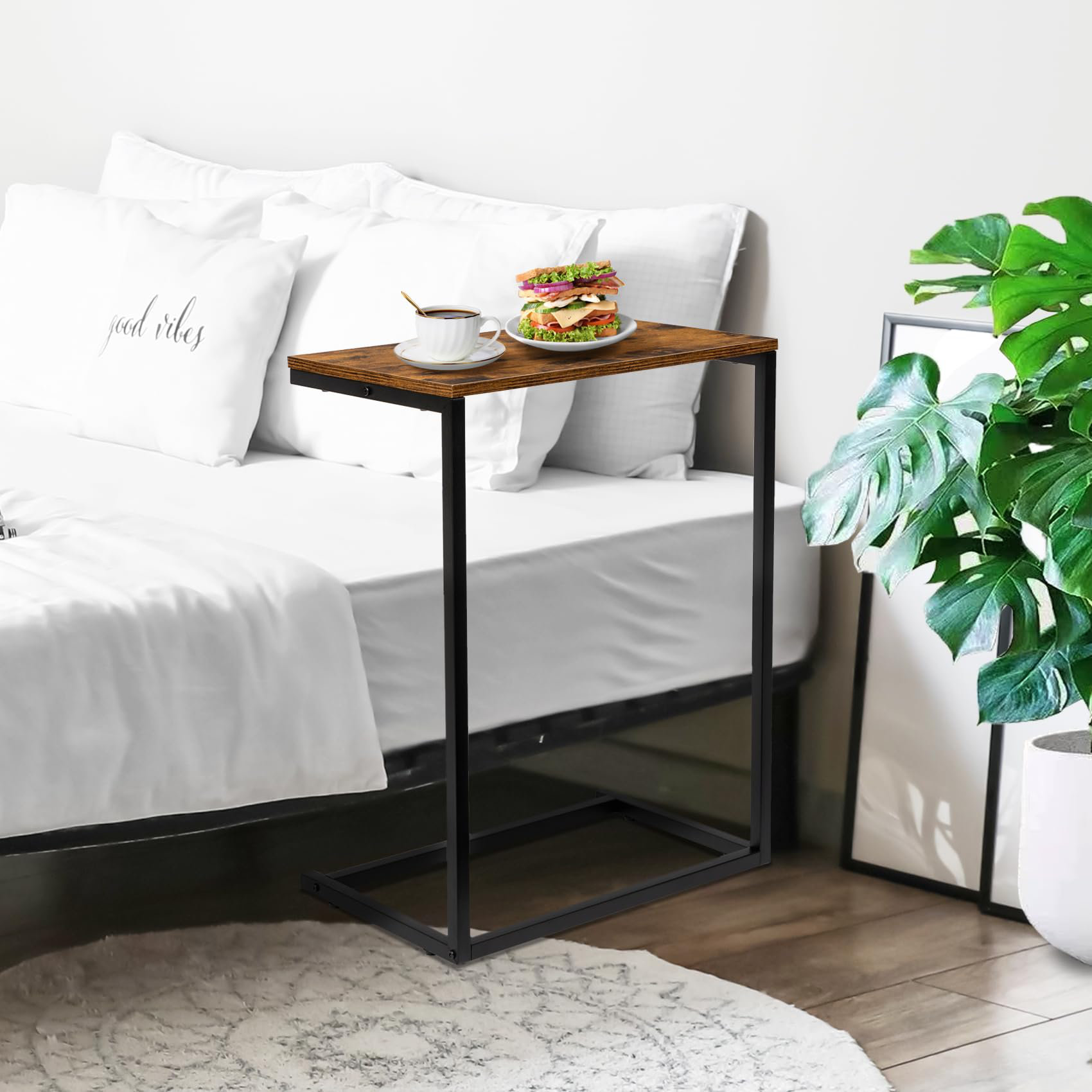 17 Stories C Shaped Side Table Couch Tables That Slide Under Couch Desk ...