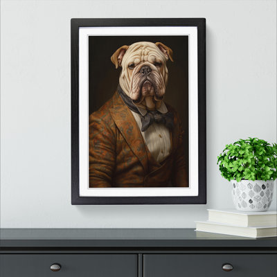 British Bulldog Classicism - Framed Print