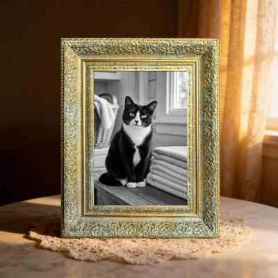 Antique Gold 3 PCS Versatile Picture Frame for 8" x 10" Photos and Father's Day Gifts