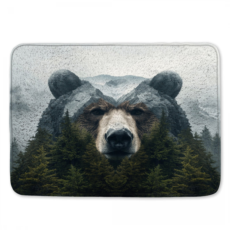 Tapis de bain Bear Mountain Illusion, 24in W x 17in L